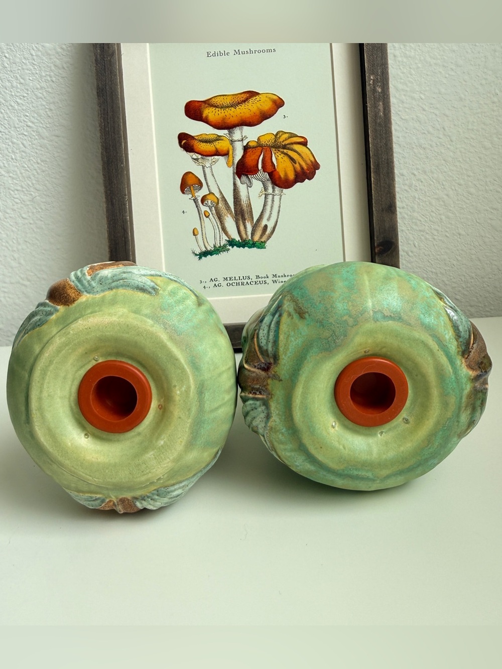 Oversized Mushroom Salt & Pepper Shakers, Merry Mushroom Style, Texas Pottery - Picture 7 of 10
